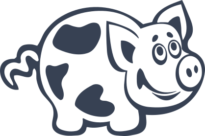 Adorable Spotted Pig Sticker