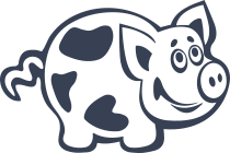 Adorable Spotted Pig Sticker