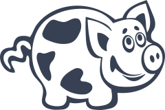 Adorable Spotted Pig Sticker