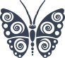 Adorable Swirly Butterfly Sticker