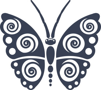 Adorable Swirly Butterfly Sticker