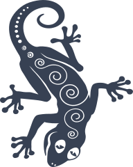 Adorable Swirly Lizard Gecko Sticker