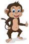 Adorable Thumbs Up Monkey Sticker