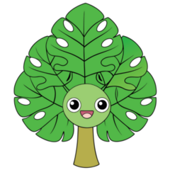 Adorable Tree Kawaii Sticker