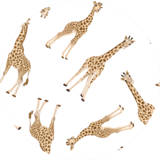 Adult Giraffe And Baby Giraffe Pattern Sticker