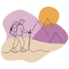 Adventure Climbing The Mountain Colorful Sticker