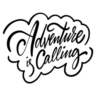 Adventure Is Calling Travel Lettering Sticker