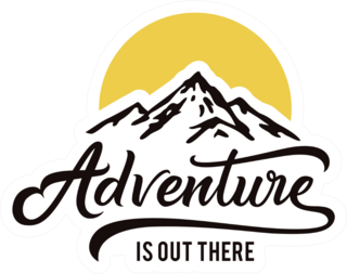 Adventure Is Out There Mountain Sunrise Sticker