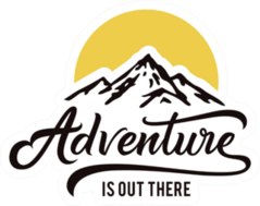 Adventure Is Out There Mountain Sunrise Sticker