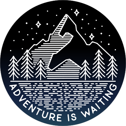 Adventure Is Waiting Circle Sticker