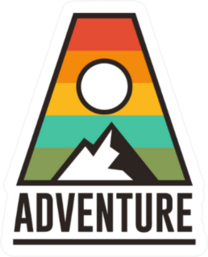 Adventure Mountain A Badge Sticker