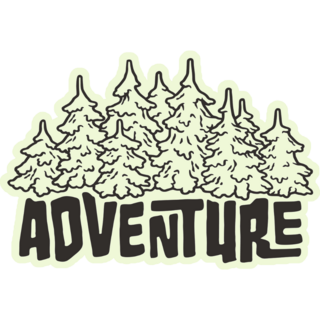 Adventure Pine Trees Sticker