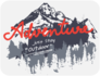 Adventure Slogan On Mountain And Pin Forest Background Illustration