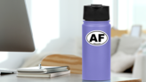 Afghanistan Af Oval Sticker on a Water Bottle (New) example