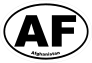 Afghanistan Af Oval Sticker