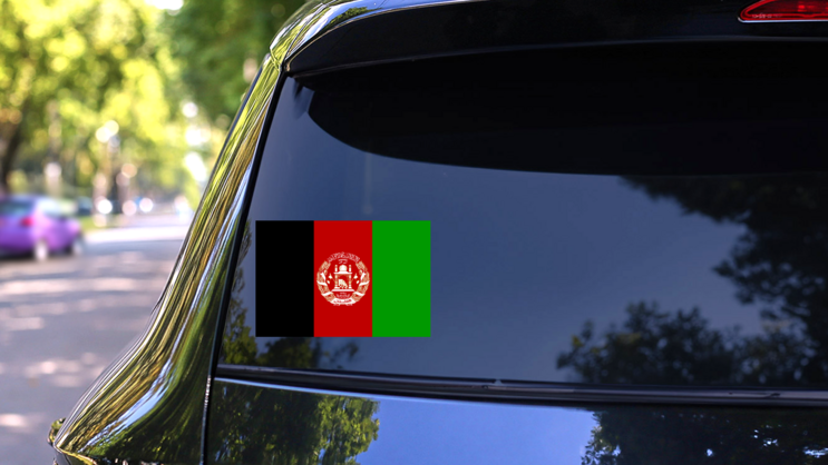 Afghanistan Flag Sticker on a Rear Car Window (New) example