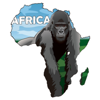 Africa Gorilla Sticker