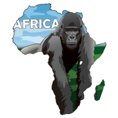 Africa Gorilla Sticker