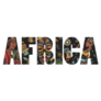 Africa Traditional Art Lettering Illustration Sticker