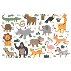 African Animals Sticker Sheet 