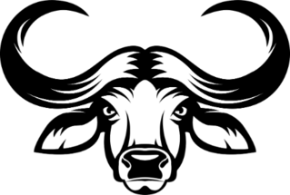 African Buffalo Head Sticker