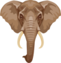 African Elephant Head Sticker