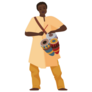 African Man With Drums Sticker