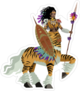 African Tiger Female Centaur Huntress Sticker
