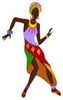 African Woman Dancing Sticker