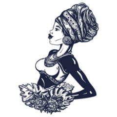 African Woman In Traditional Turban Kenya Sticker