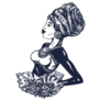 African Woman In Traditional Turban Kenya Sticker
