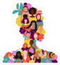African Woman Silhouette Sticker