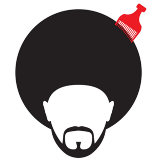 Afro And A Comb 70s Hairstyle Icon Sticker