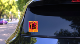 Afro Style Funk Soul 70s Disco Girls Sticker on a Rear Car Window (New) example