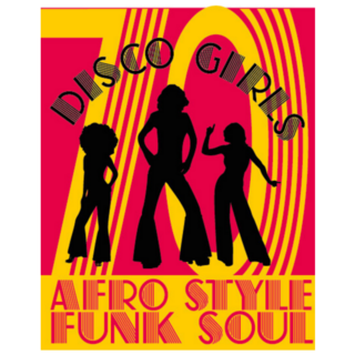Afro Style Funk Soul 70s Disco Girls Sticker