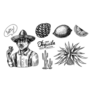 Agave Fruits, Lemon And Cactus Tequila Farmer Mexico Sticker