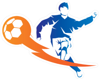 Aggressive Modern Soccer Player Sticker