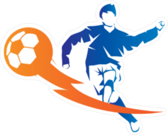 Aggressive Modern Soccer Player Sticker