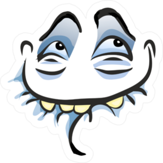 Ahhh Smiling Troll Face Meme Sticker