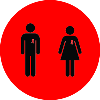 Aids Awareness Ribbon Illustration Sticker