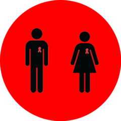 Aids Awareness Ribbon Illustration Sticker