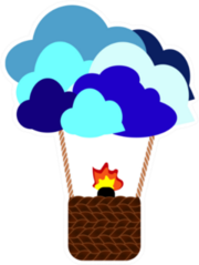 Air Ballon In The Sky Sticker