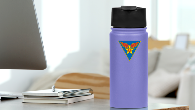 Air Force 12Th Triangle Sticker on a Water Bottle (New) example