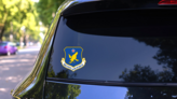 Air Force 2Nd Air Force Emblem Sticker on a Rear Car Window (New) example