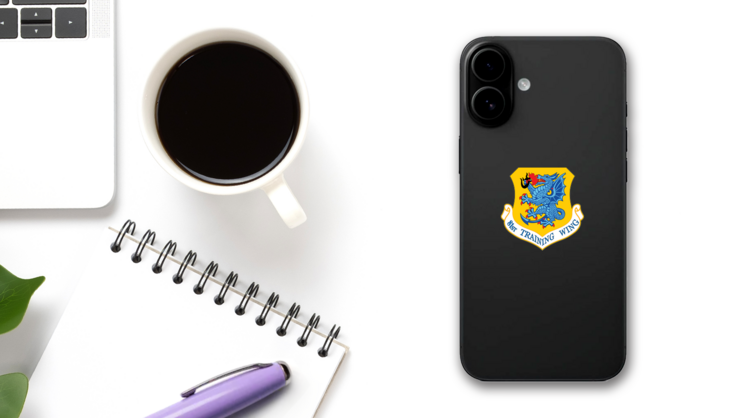 Air Force 81St Training Wing Sticker on a Phone (New) example
