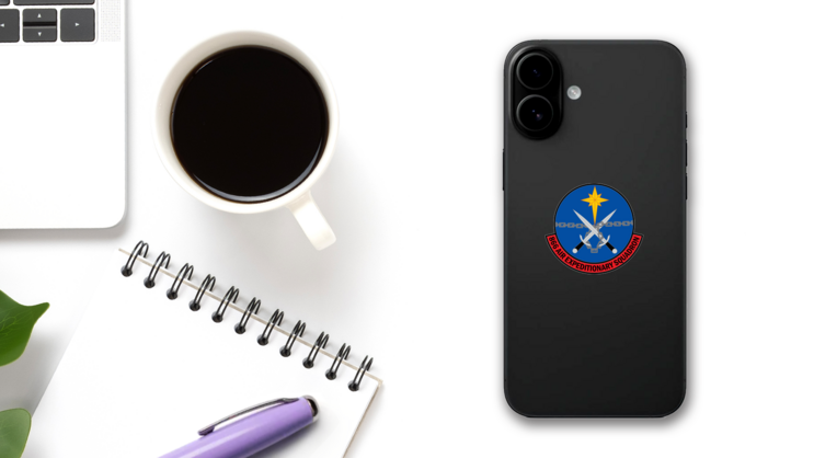 Air Force 866Th Air Expedionary Squadron Sticker on a Phone (New) example