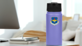 Air Force Air Education And Training Command Emblem Sticker on a Water Bottle (New) example