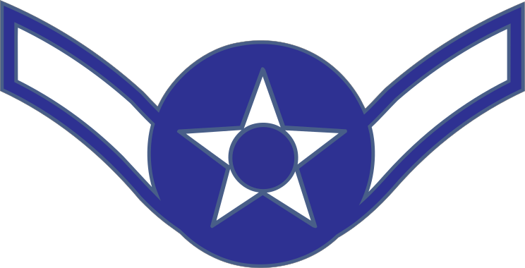 Air Force Rank E-2 Airman Sticker