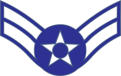 Air Force Rank E-3 Airman First Class Sticker