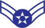 Air Force Rank E-3 Airman First Class Sticker